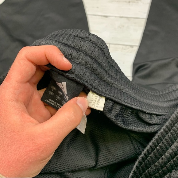 Adidas Black Tri-Stripe Straight Leg Sweatpants L - Picture 5 of 10